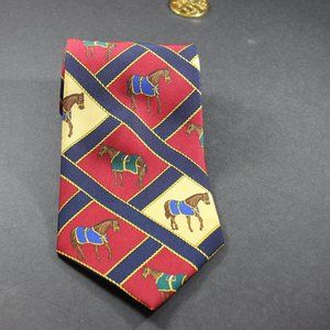 Bentley Cravats Horse Made in USA All Silk Tie 56 1/2" long- 4" Wide